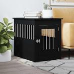 vidaXL Hondenbench 55 x 80 x 68 cm bewerkt hout zwart, Dieren en Toebehoren, Hondenhokken, Verzenden, Nieuw