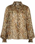 -50% Nukus  Nukus Brussel blouse leaves brown/khaki  maat XS, Nieuw, Bruin, Verzenden