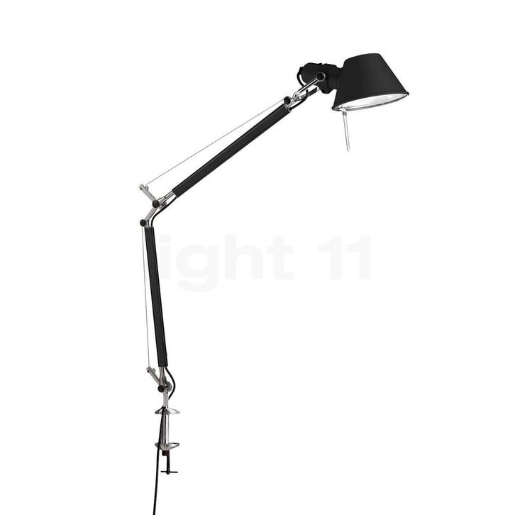 Artemide Tolomeo Mini met tafelklem, zwart (Tafellampen), Huis en Inrichting, Lampen | Tafellampen, Nieuw, Verzenden