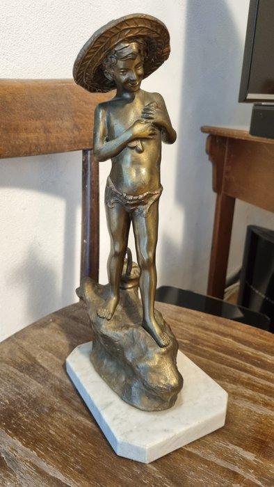 Beeldje - Giovane Pescatore o Pescatorello - Gepatineerd, Antiek en Kunst, Antiek | Keramiek en Aardewerk