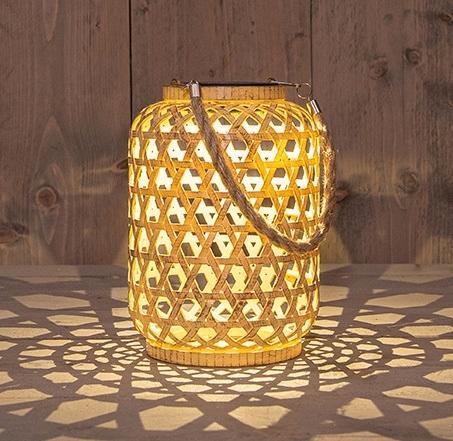 Solar lantaarn windlicht - 15 x 21 cm naturel anna’s, Hobby en Vrije tijd, Knutselen, Nieuw, Ophalen of Verzenden