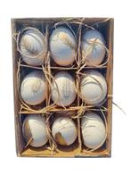Kippeneieren Wit met gouden veren opdruk 9 stuks, Ophalen of Verzenden, Nieuw