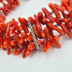 Bloedkoraal - Zilver - Armband - Middellandse Zee Koralen, Antiek en Kunst