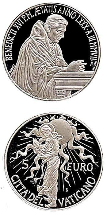Vaticaan. 5 Euro 2007 40th World Day of Peace Proof, Postzegels en Munten, Munten | Europa | Euromunten