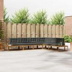 vidaXL Buiten bankenset 6 Stuk Natuurlijk en Antraciet, Verzenden, Nieuw