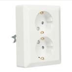 ION industries stopcontact half opbouw 2-voudig met, Doe-het-zelf en Verbouw, Elektra en Kabels, Ophalen of Verzenden, Nieuw