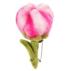 Vilten Broche Tulp Roze/Paars - 8cm NIEUW, Nieuw, Ophalen of Verzenden