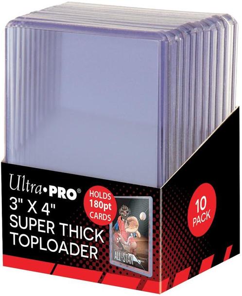 Toploader - 3 x 4 Super Thick 180PT (10 stuks) | Ultra Pro, Hobby en Vrije tijd, Verzamelkaartspellen | Overige, Nieuw, Verzenden