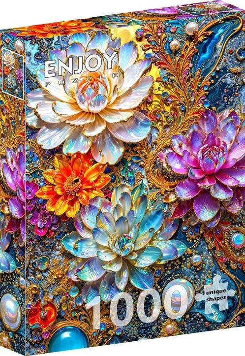 Pearlescent Waterlilies Puzzel (1000 stukjes) | Enjoy Puzzle, Hobby en Vrije tijd, Denksport en Puzzels, Nieuw, Verzenden
