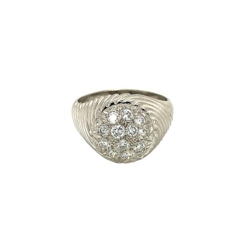 Witgouden ring met diamant 18 krt, Sieraden, Tassen en Uiterlijk, Ringen, Nieuw, Ophalen of Verzenden