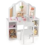 Kinderkaptafel met Stoel – 2-in-1 Make-up Bureau met Spiegel, Verzenden, Nieuw