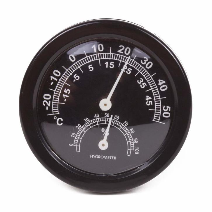 Benson Ronde analoge thermo- en hygrometer - Ø 75 mm - zw.., Audio, Tv en Foto, Weerstations en Barometers, Nieuw, Ophalen of Verzenden