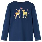 vidaXL Kindershirt met lange mouwen 92 marineblauw, Verzenden, Nieuw