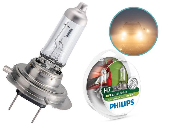 2-pack Philips LongLife EcoVision H7 - 12V - 55W -, Huis en Inrichting, Lampen | Overige, Nieuw, Verzenden