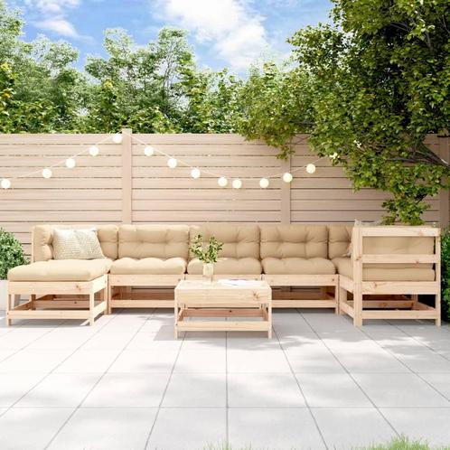 vidaXL 8-delige Loungeset massief grenenhout, Tuin en Terras, Tuinsets en Loungesets, Loungeset, Nieuw, 8 zitplaatsen, Verzenden