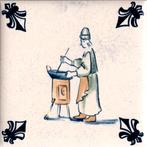 KLM Airline Business Class Delft Blue Tile Coaster - 75×75, Verzenden, Zo goed als nieuw