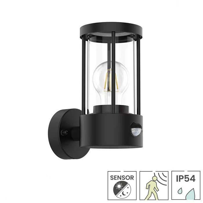Buitenlamp met sensor Florence | Bewegingsmelder | E27, Tuin en Terras, Buitenverlichting, Wandlamp, Nieuw, Minder dan 50 watt