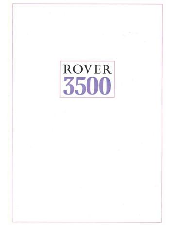 1971 ROVER 3500 BROCHURE NEDERLANDS beschikbaar voor biedingen