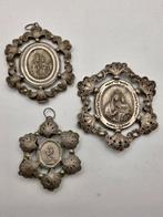 Loting van 3 votieve medailles (3) - Antiek - Zilver -
