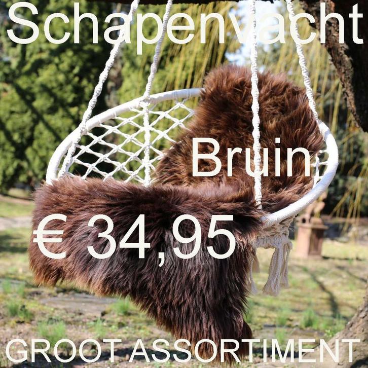 BRUIN Schapenvacht XL schapenvel schapenhuid € 34,95, Huis en Inrichting, Woonaccessoires | Overige, Nieuw, Ophalen of Verzenden