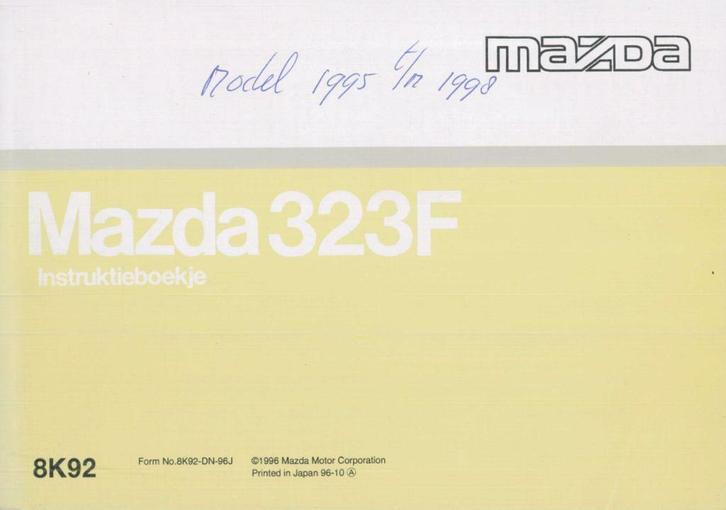 1996 Mazda 323F Instructieboekje Handleiding NL, Auto diversen, Handleidingen en Instructieboekjes, Verzenden