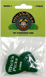DAndrea - Micks Pick - Bass plectrum - 3.00 mm 3-pack, Ophalen of Verzenden, Nieuw, Elektrische basgitaar