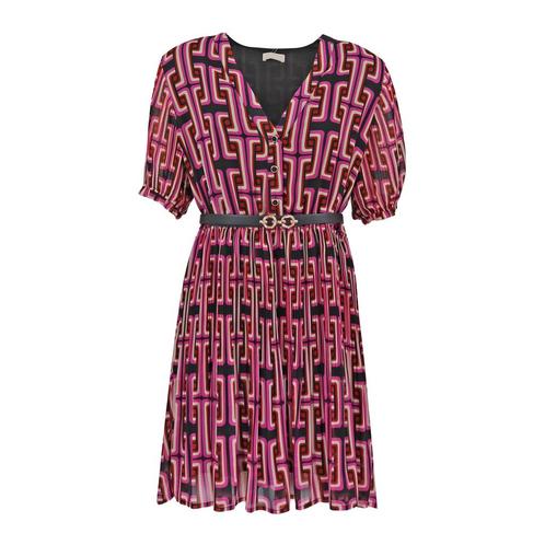 Liu Jo • korte zwart roze jurk • XL (IT48), Kleding | Dames, Jurken, Roze, Nieuw, Maat 46/48 (XL) of groter, Verzenden
