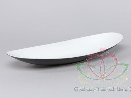 Bootschaal plat Vlot Wit 40x16 cm, Huis en Inrichting, Woonaccessoires | Kunstplanten en Kunstbloemen, Nieuw, Ophalen of Verzenden