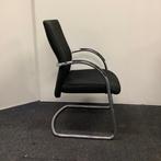 Complete set 4 stuks vergaderstoelen Euroseats Vienna, zwart, Huis en Inrichting, Stoelen, Ophalen of Verzenden, Gebruikt, Zwart