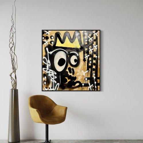Timo Wedell (1994) - Gold King Like Basquiat - XXL, Antiek en Kunst, Kunst | Schilderijen | Modern