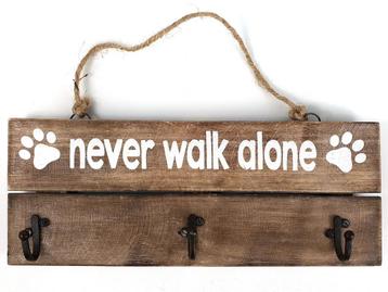 Kapstok 30x12 cm never walk alone natural beschikbaar voor biedingen