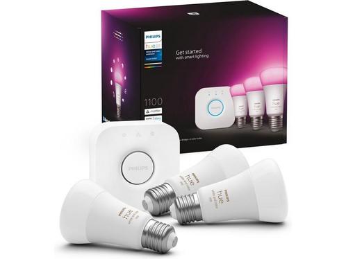 Philips Hue starterkit - slimme verlcihting - wit en, Huis en Inrichting, Woonaccessoires | Overige, Zo goed als nieuw, Verzenden