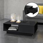Salontafel Biskra met plank en lade 95x55x31 cm zwart, Verzenden, Nieuw