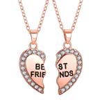 Fako Bijoux® - Vriendschapsketting - Gebroken Hart - Kristal, Sieraden, Tassen en Uiterlijk, Kettingen, Verzenden, Nieuw