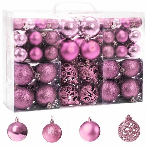 REA Roze kerstballen set - onbreekbaar kunststof - Ø 6, 4.., Diversen, Kerst, Nieuw, Ophalen of Verzenden