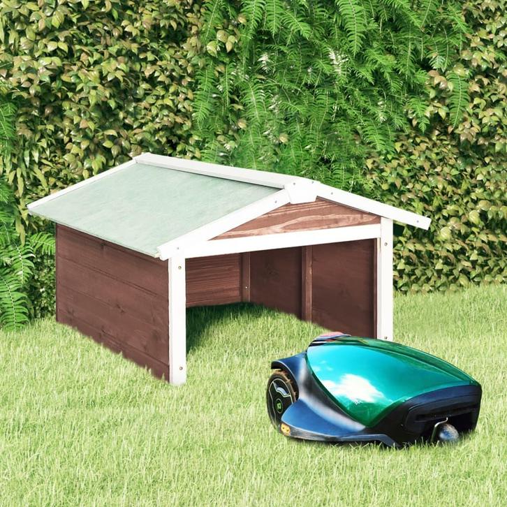 vidaXL Overkapping voor grasmaaier 72x87x50 cm vurenhout, Tuin en Terras, Zitmaaiers, Nieuw, Verzenden