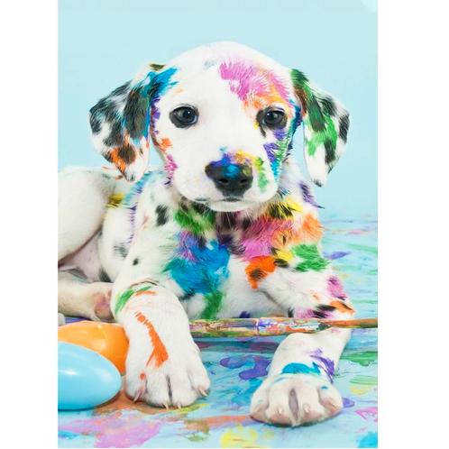 Diamond Painting Set - Dalmatiër Gekleurd - incl. Pen & Wax, Hobby en Vrije tijd, Knutselen, Nieuw, Ophalen of Verzenden