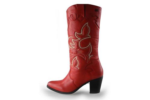 Lazamani Cowboy laarzen in maat 38 Rood | 10% extra korting, Kleding | Dames, Schoenen, Rood, Zo goed als nieuw, Verzenden