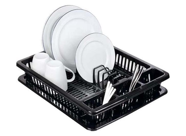 Michelino Afdruiprek 46 x 37 x 10 cm - Zwart, Huis en Inrichting, Keuken | Keukenbenodigdheden, Nieuw, Verzenden