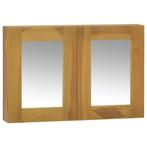 vidaXL Spiegelkast 60x10x40 cm massief teakhout, Huis en Inrichting, Verzenden, Nieuw
