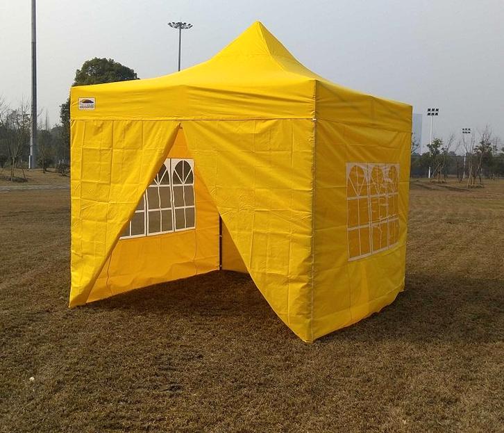 Partytent Easy Up 3 x 3 meter met zijwanden in Geel, Tuin en Terras, Partytenten, Partytent, Nieuw, 2 meter of meer, Verzenden