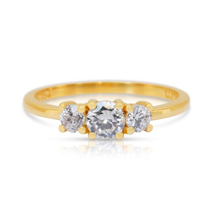 Zonder minimumprijs - Ring - 18 karaat Geel goud - 0.61ct., Sieraden, Tassen en Uiterlijk, Ringen