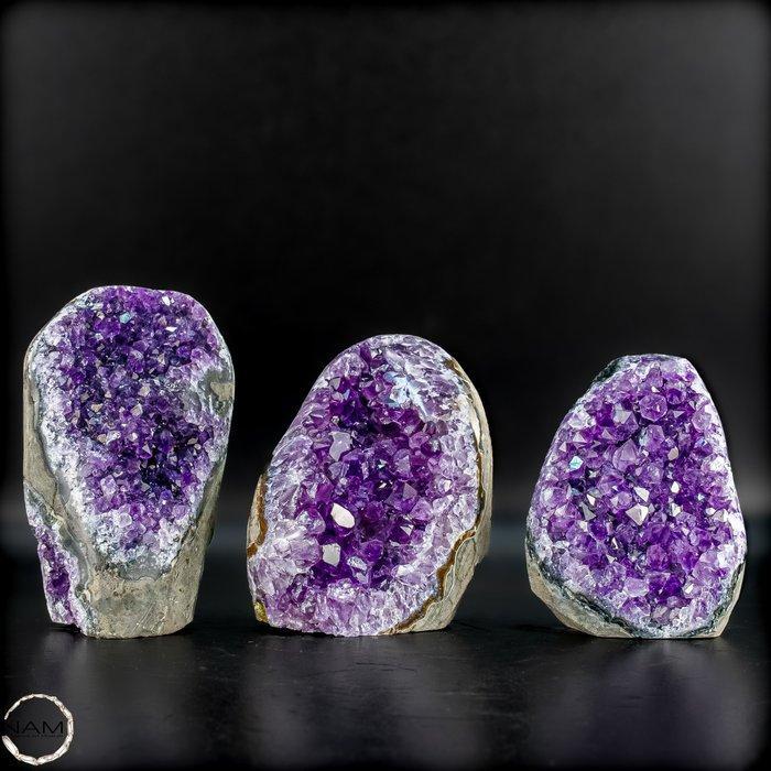 Exclusief amethist-drusen-set met intensieve, Verzamelen, Mineralen en Fossielen