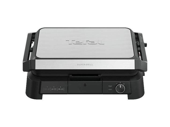 Tefal -   Supergrill 3-in-1 Xl Contactgrill Rvs & Zwart, Witgoed en Apparatuur, Contactgrills, Nieuw, Verzenden