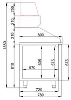 Pizzawerkbank | 615L | 3 Deuren| -2°c/+8°c | 2100x800x1080mm, Ophalen of Verzenden, Nieuw