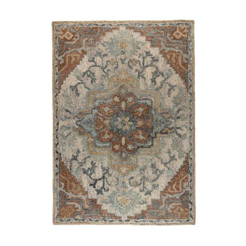 *WOONWINKEL* Dutchbone Amori Blue/Brick Perzisch Tapijt Blau, Huis en Inrichting, Woonaccessoires | Overige, Nieuw, Verzenden