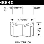 Hawk 09-10 Mini Cooper HP+ Autocross Front Brake Pads -, Ophalen of Verzenden, Nieuw