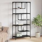 vidaXL Boekenkast Zwart eiken 81 x 36 x 176 cm Bewerkt hout, Huis en Inrichting, Kasten | Boekenkasten, Minder dan 50 cm, Verzenden
