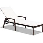 Patio Rotan Ligstoel Outdoor Ligstoel met Kussen en Armleuni