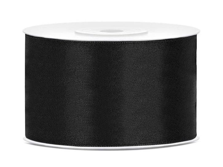 Satijn Lint Zwart 38mm 25m, Hobby en Vrije tijd, Feestartikelen, Nieuw, Verzenden